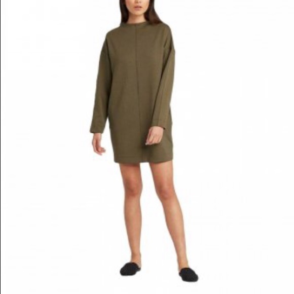 Prologue Dresses & Skirts - Prologue Women's Long Sleeve Mock Turtleneck Mini Scuba Dress XL Green Heather
